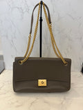 Pre Loved Mulberry Cheyne Chain shoulder bag in clay leather