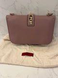 Pre Loved Valentino Garavani Rockstud Glam Bag in Poudre Leather