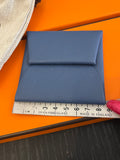 Pre Loved Hermes Bastia Change Purse in Blue (excellent)