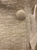 Pre Loved Self Portrait Metallic Ivory Boucle Mini Dress UK6 fits uk8 (new).