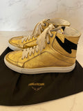 Pre Loved Zadig & Voltaire Gold Trainers UK6