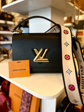 Pre Loved Louis Vuitton Twist MM in Black Epi Leather (as new)