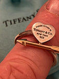Pre Loved Tiffany & Co Silver Heart and 18ct Gold Lovestruck Ring (excellent)