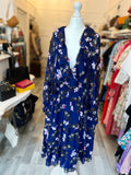 Pre Loved Mikael Aghal Navy Floral Tiered Dress UK10