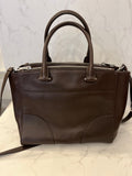 Pre Loved Prada City Double Zip Tote in Chocolate