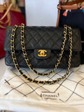 Pre Loved Chanel Classic Flap Bag in Black Caviar Leather (excellent)