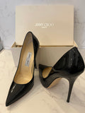 Pre Loved Jimmy Choo Anouk Black Patent Heels UK 4.5