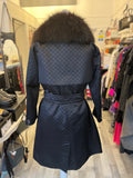 Pre Loved Louis Vuitton Coat with Fur Collar UK 8
