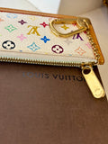 Pre Loved Louis Vuitton Pochette Cles key pouch in multi color monogram canvas