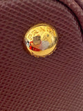 Pre Loved Prada Saffiano Cuir Tote in Burgundy Saffiano Leather