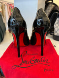 Christian Louboutin 130 Black Patent Heels UK 8