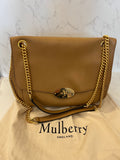 Pre Loved Mulberry Darley in Sable Leather with Gold Chain Strap (excellent)