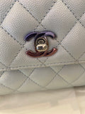 Pre Loved Chanel Coco Top Handle Bag in Iridescent Caviar Leather (Pristine)