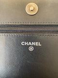 Pre Loved Chanel Boy Wallet on Chain Black Caviar Leather 2022. (Excellent)