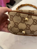 Pre Loved Anita Gucci Monogram Canvas with Bamboo Handle (excellent) **reserved**