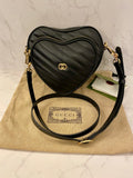 Pre Loved Gucci Interlocking G Mini Heart Crossbody Bag in Black (new)