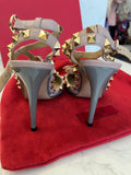 Pre Loved Valentino Garavani Grey Rock Stud Heels UK 3.5