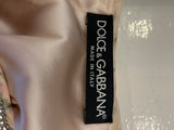 Pre Loved Dolce & Gabbana Silk Dress Crystal Diamante Details size 40 UK 8 (Excellent)