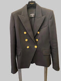Balmain Black Wool Jacket FR40 Fits UK 10/12