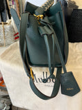 Pre Loved Mulberry Small Iris in Heavy Grain Green Leather
