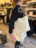 Chanel 22 in Cream Shearling (new)