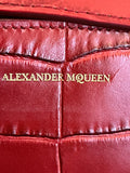 Pre Loved Alexander McQueen Heroine Red Croc Handbag