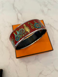 Pre Loved Hermes Qu'Importe Le Flacon Wide Enamel Bangle (excellent)