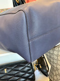 Gucci blue pebbled leather swing tote bag - Reserved