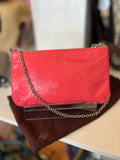 Mulberry Charlie Pochette in Pink Crinkle Patent Leather