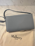 Pre Loved Mulberry Lana Wallet on Strap in Poplin Blue (new)