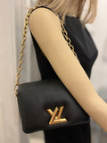 Pre Loved Louis Vuitton Twist MM Padded in Black Leather (excellent)