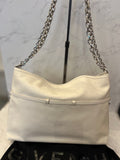 Pre Loved Givenchy Voyou Medium Ecru Leather Shoulder Bag (as new)