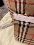 Pre Loved Burberry Medium London Canvas & Leather Tote