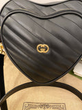 Pre Loved Gucci Interlocking G Mini Heart Crossbody Bag in Black (new)