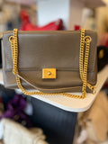 Pre Loved Mulberry Cheyne Chain shoulder bag in clay leather