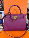 Pre Loved Hermes Kelly 28 in Epsom Tosca Leather With Gold Tone Hardware (new special order)