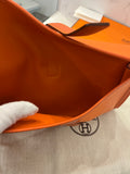 Pre Loved Hermes Jige Elan 29 Clutch in Orange Swift Leather (excellent)