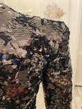 Pre Loved Alex Perry Black Sequin Dress UK8