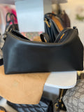 Toteme T-Lock Black Leather Hand & Shoulder Bag