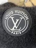 Louis Vuitton Beaubourg Black Leather Ankle Boots Knit Cuffs UK 6