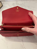 Pre Loved Louis Vuitton Sarah Purse Wallet in Red Empreinte Leather (matching handbag listed separately)