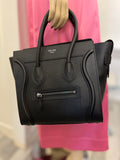 Pre Loved Celine Black Leather Luggage Bag (excellent) **reserved**