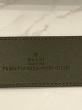 Pre Loved Gucci Olive Green GG Interlocking Buckle Belt 95cm (New) **reserved**