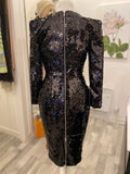 Pre Loved Alex Perry Black Sequin Dress UK8