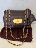 Pre Loved Mulberry Medium Lily in Oxblood Embossed Leather