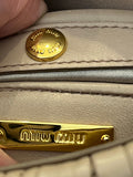 Pre Loved Miu Miu Matalasse Leather Shoulder Bag in Cammeo