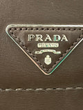 Pre Loved Prada City Double Zip Tote in Chocolate