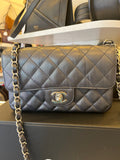 Pre Loved Chanel Mini Carre Classic Single Quilted Flap Handbag (excellent)