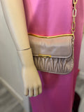 Pre Loved Miu Miu Matalasse Leather Shoulder Bag in Cammeo