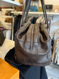 Chanel Chocolate Bar Tote in Brown with Silver Hardware